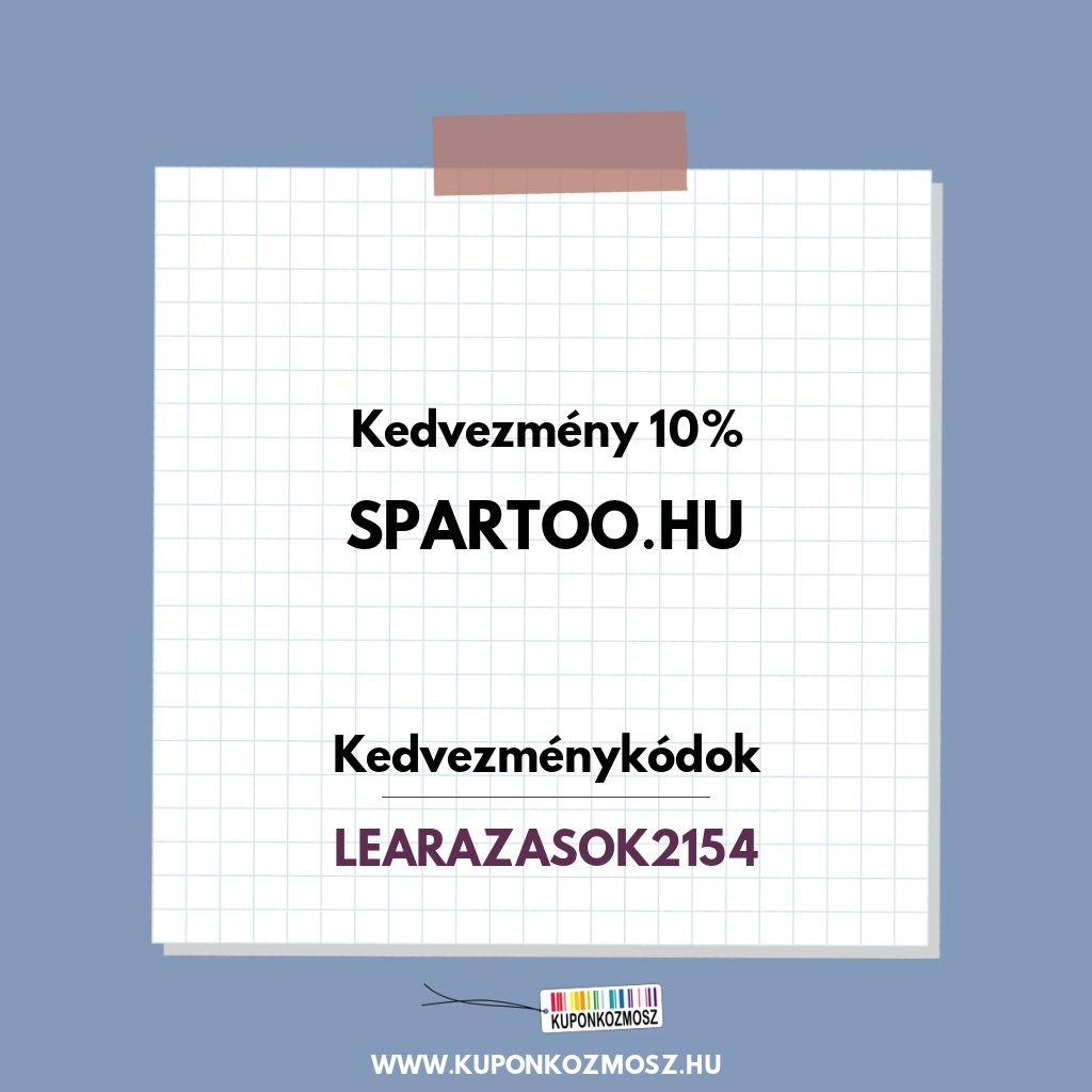 Spartoo.hu kedvezménykódok - Kedvezmény 10%