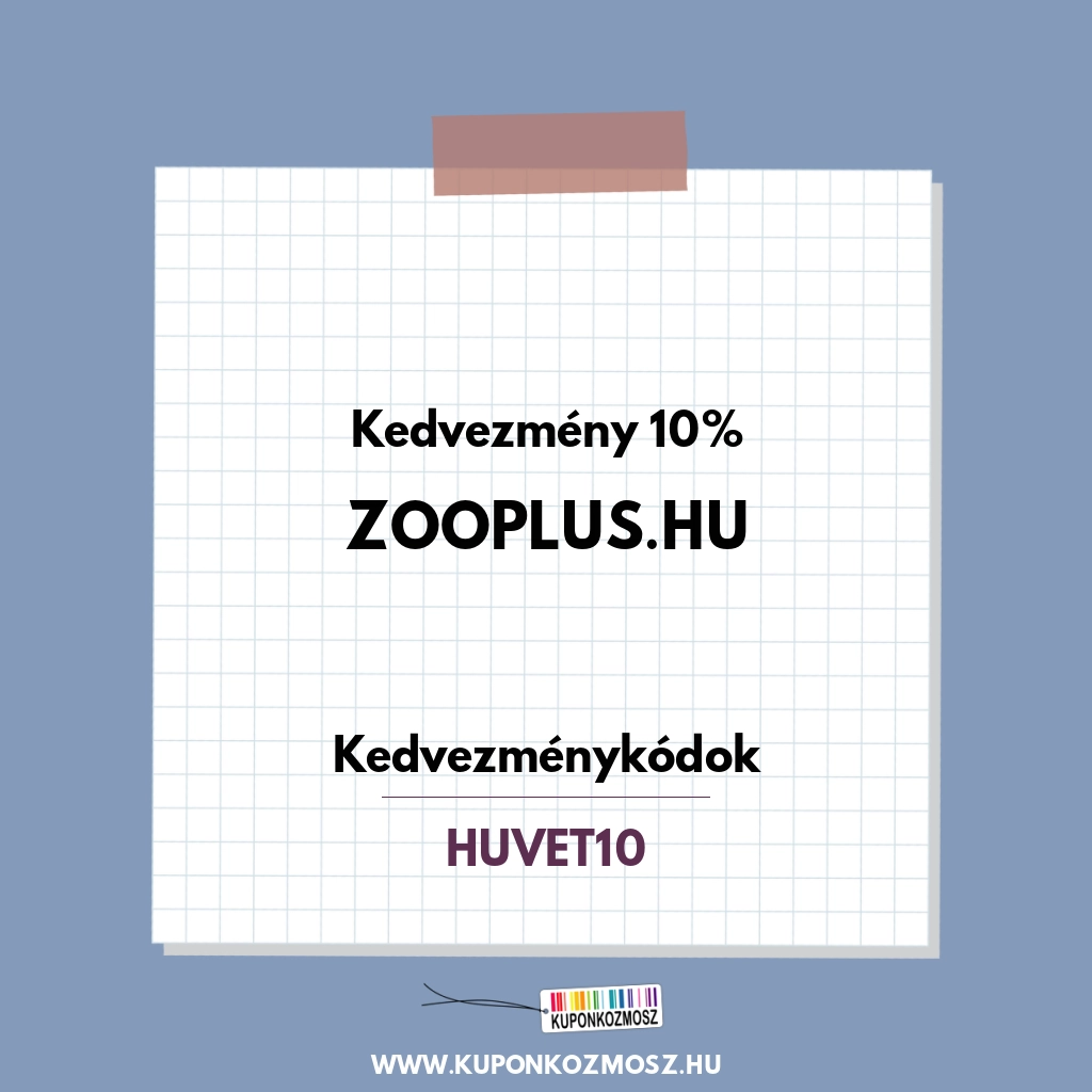 Zooplus.hu kedvezménykódok - Kedvezmény 10%